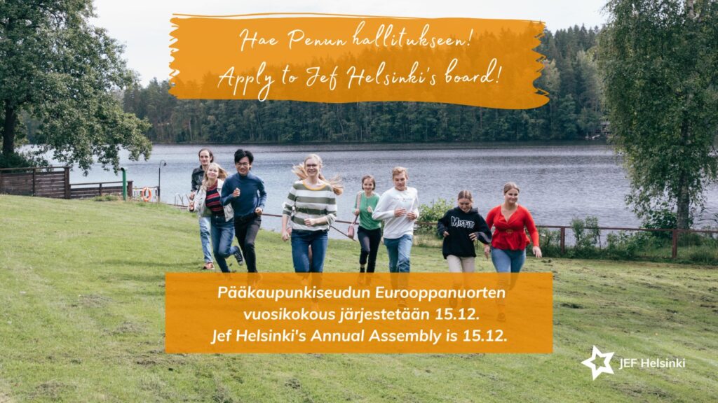 Invitation to the 2022 Annual General Meeting of JEF Helsinki