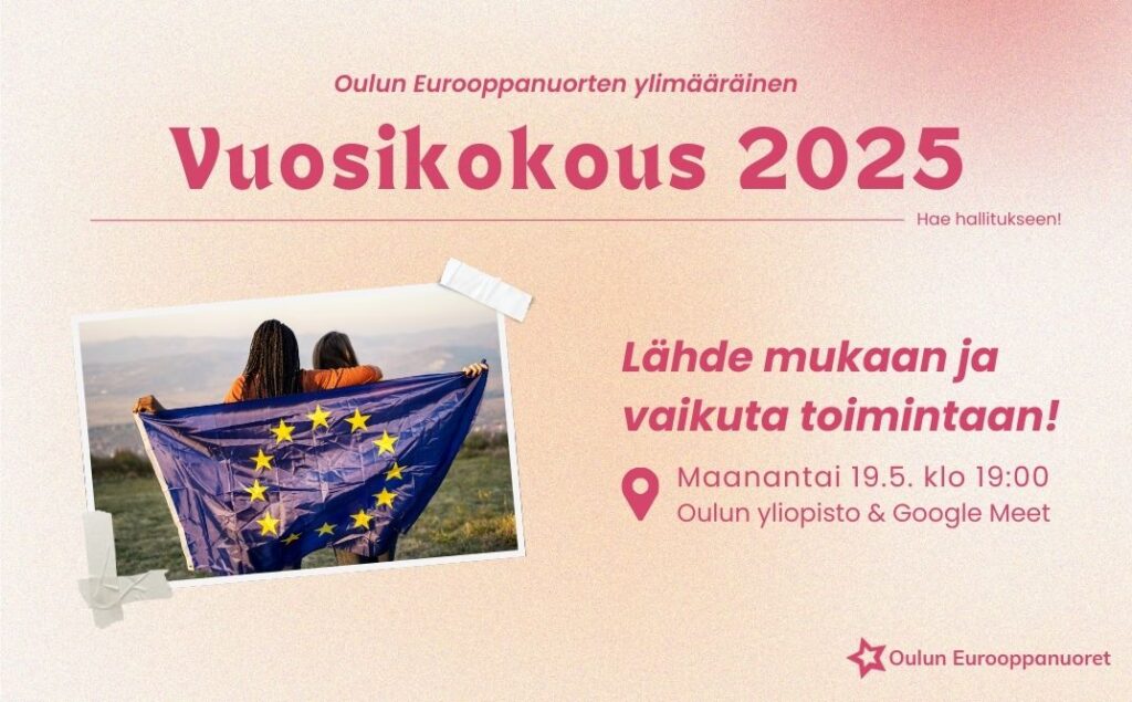 Oulun Eurooppanuorten ylimääräinen vuosikokous 19.5.2025