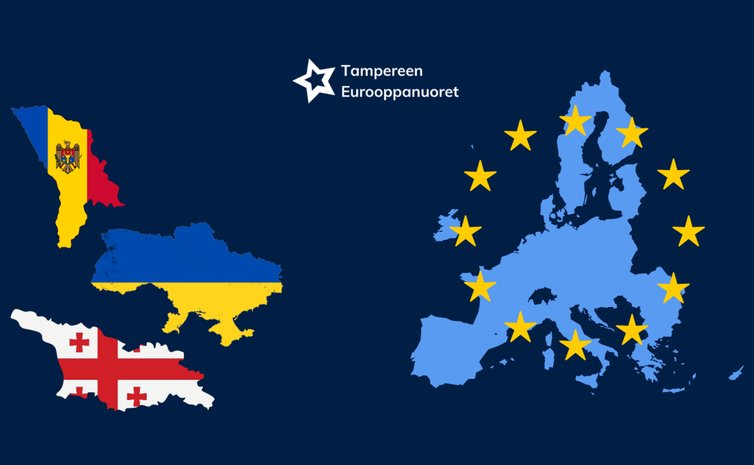 EU:n jäsenyysneuvottelut eteenpäin Moldovan, Ukrainan ja Georgian osalta